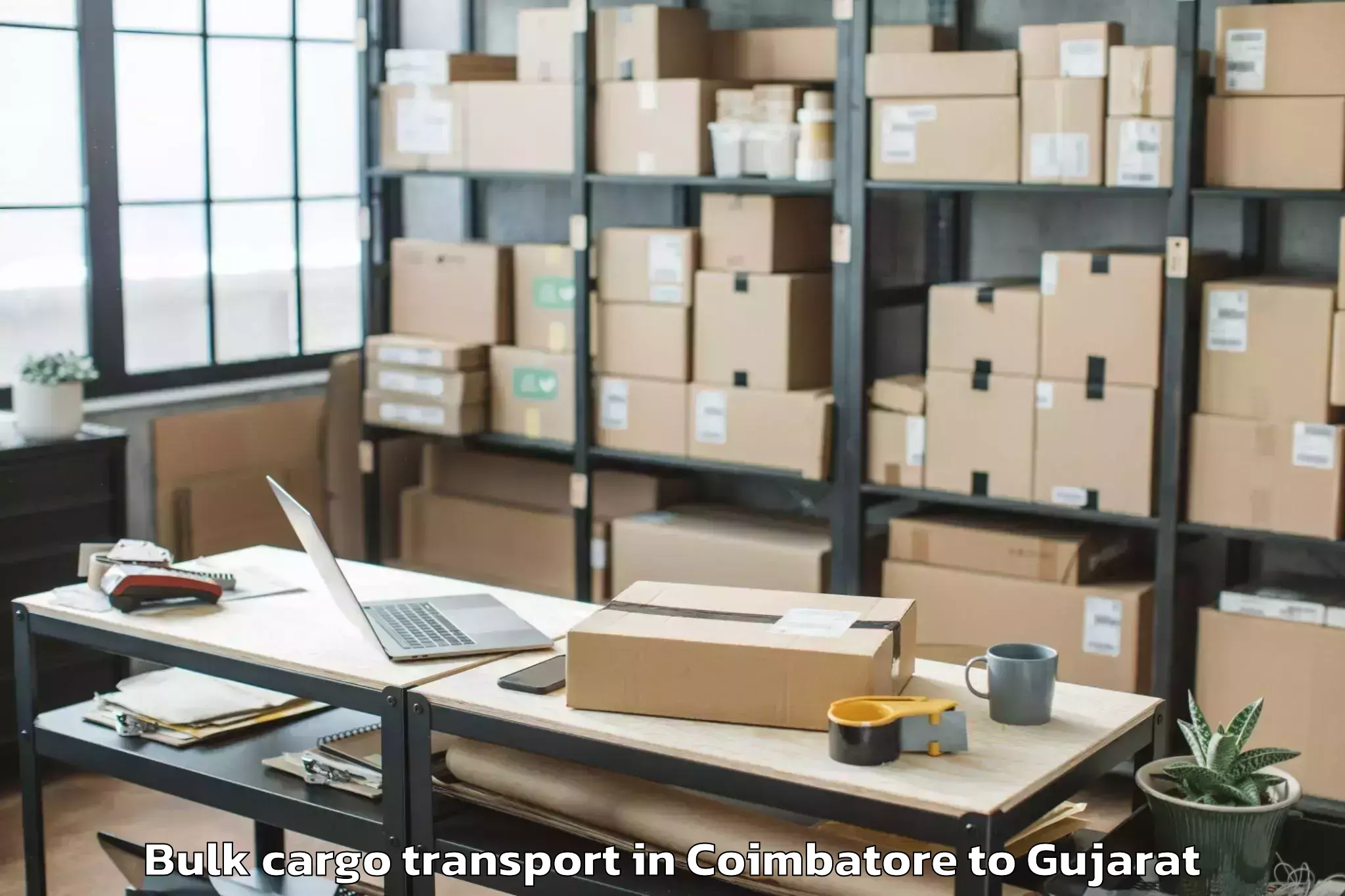 Book Coimbatore to Bhavnagar Bulk Cargo Transport Online